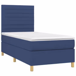 vidaXL Letto a Molle con Materasso e LED Blu 80x200 cm in Tessuto - Vista aggiuntiva 3