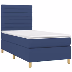 Letto a Molle con Materasso e LED Blu 90x200 cm in Tessutocod mxl 75028