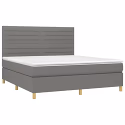 Letto a Molle Materasso e LED Grigio Scuro 180x200cm in Tessutocod mxl 99021 - Vista aggiuntiva 3