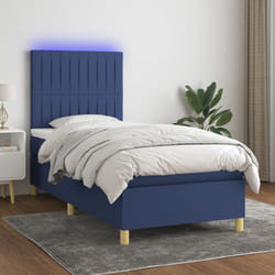 Letto a Molle con Materasso e LED Blu 80x200 cm in Tessutocod mxl 99598
