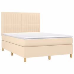 Letto a Molle con Materasso e LED Crema 140x190 cm in Tessutocod mxl 75045 - Vista aggiuntiva 3