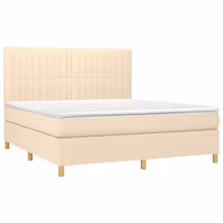 Letto a Molle con Materasso e LED Crema 180x200 cm in Tessutocod mxl 99019 - Vista aggiuntiva 3