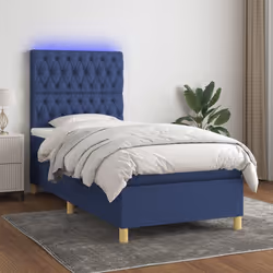 Letto a Molle con Materasso e LED Blu 80x200 cm in Tessutocod mxl 122967