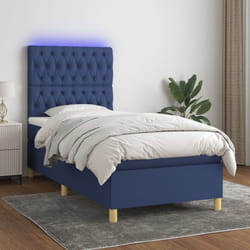 Letto a Molle con Materasso e LED Blu 80x200 cm in Tessutocod mxl 122967
