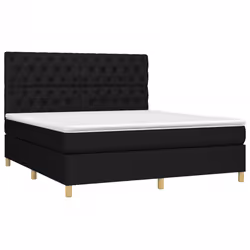 Letto a Molle con Materasso e LED Nero 160x200 cm in Tessutocod mxl 99026 - Vista aggiuntiva 3