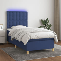 Letto a Molle con Materasso e LED Blu 80x200 cm in Tessutocod mxl 75058