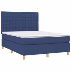 Letto a Molle con Materasso e LED Blu 140x200 cm in Tessutocod mxl 103635 - Vista aggiuntiva 3