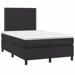 vidaXL Giroletto a Molle con Materasso e LED Nero 120x200cm Similpelle - Vista aggiuntiva 3