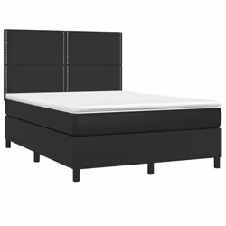 Giroletto a Molle con Materasso e LED Nero 140x190cm Similpellecod mxl 75072 - Vista aggiuntiva 3