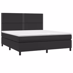 Giroletto a Molle con Materasso e LED Nero 180x200cm Similpellecod mxl 122995 - Vista aggiuntiva 3