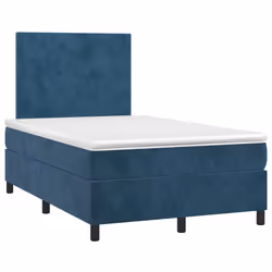 Letto a Molle con Materasso e LED Blu Scuro 120x200cmcod mxl 99052 - Vista aggiuntiva 3