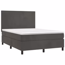 Letto a Molle con Materasso e LED Grigio Scuro 140x200 cmcod mxl 75093 - Vista aggiuntiva 3