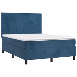 Letto a Molle con Materasso e LED Blu Scuro 140x200 cmcod mxl 123000 - Vista aggiuntiva 3