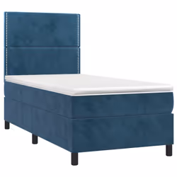 Letto a Molle con Materasso e LED Blu Scuro 100x200 cmcod mxl 99072 - Vista aggiuntiva 3