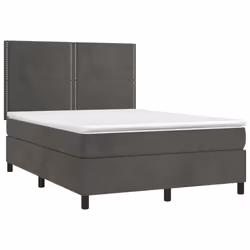 Letto a Molle con Materasso e LED Grigio Scuro 140x200 cmcod mxl 99078 - Vista aggiuntiva 3