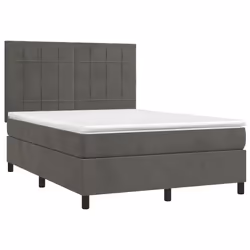 Letto a Molle con Materasso e LED Grigio Scuro 140x200 cmcod mxl 123035 - Vista aggiuntiva 3