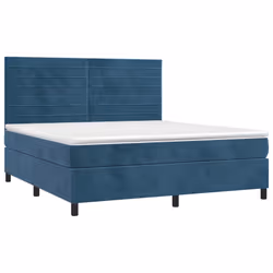 Letto a Molle con Materasso e LED Blu Scuro 180x200 cmcod mxl 123045 - Vista aggiuntiva 3