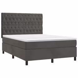 Letto a Molle con Materasso e LED Grigio Scuro 140x190 cmcod mxl 75140 - Vista aggiuntiva 3