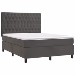 Letto a Molle con Materasso e LED Grigio Scuro 140x200 cmcod mxl 123052 - Vista aggiuntiva 3