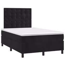 Letto a Molle con Materasso e LED Nero 120x200 cm in Vellutocod mxl 99126 - Vista aggiuntiva 3
