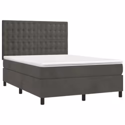 Letto a Molle con Materasso e LED Grigio Scuro 140x190 cmcod mxl 99603 - Vista aggiuntiva 3