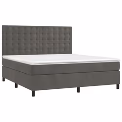 Letto a Molle con Materasso e LED Grigio Scuro 180x200 cmcod mxl 123084 - Vista aggiuntiva 3