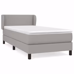 Giroletto a Molle con Materasso Grigio Chiaro100x200 cm Tessutocod mxl 121913 - Vista aggiuntiva 2
