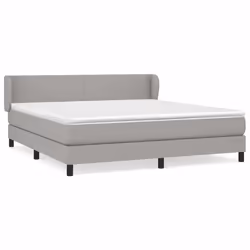 vidaXL Giroletto a Molle con Materasso Grigio Chiaro180x200 cm Tessuto - Vista aggiuntiva 2
