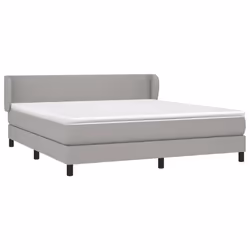vidaXL Giroletto a Molle con Materasso Grigio Chiaro180x200 cm Tessuto - Vista aggiuntiva 3