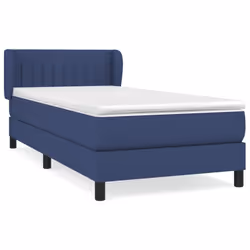 vidaXL Giroletto a Molle con Materasso Blu 80x200 cm inTessuto - Vista aggiuntiva 2