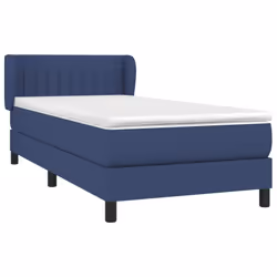 vidaXL Giroletto a Molle con Materasso Blu 80x200 cm inTessuto - Vista aggiuntiva 3