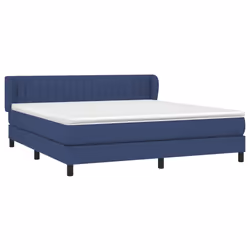 vidaXL Giroletto a Molle con Materasso Blu 160x200 cm in Tessuto - Vista aggiuntiva 3