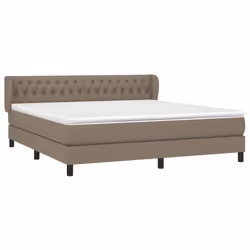 vidaXL Giroletto a Molle con Materasso Tortora 180x200 cm in Tessuto - Vista aggiuntiva 3