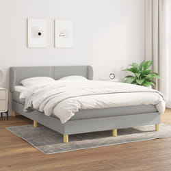 Giroletto a Molle con Materasso Grigio Chiaro 140x200cm Tessutocod mxl 121959