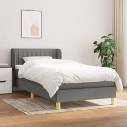Giroletto a Molle con Materasso Grigio Scuro 90x200 cm Tessutocod mxl 74055