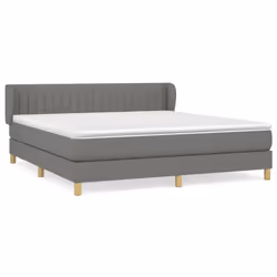 Giroletto a Molle con Materasso Grigio Scuro 160x200 cm Tessutocod mxl 74061 - Vista aggiuntiva 2