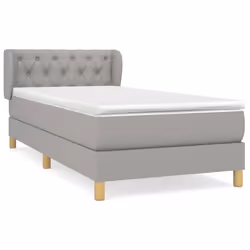 Giroletto a Molle con Materasso Grigio Chiaro 80x200 cm Tessutocod mxl 74062 - Vista aggiuntiva 2