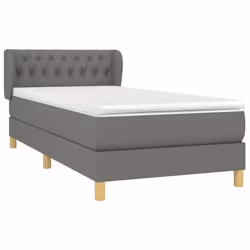 Giroletto a Molle con Materasso Grigio Scuro 90x190 cm Tessutocod mxl 121999 - Vista aggiuntiva 3