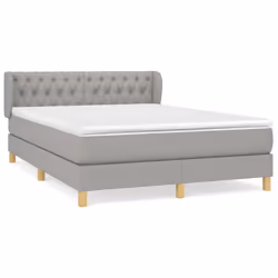 Giroletto a Molle con Materasso Grigio Chiaro 140x190cm Tessutocod mxl 74070 - Vista aggiuntiva 2