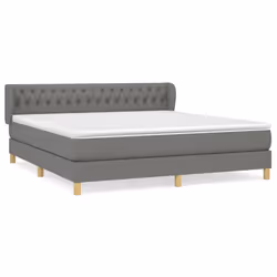 Giroletto a Molle con Materasso Grigio Scuro 180x200 cm Tessutocod mxl 98083 - Vista aggiuntiva 2