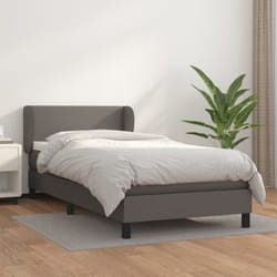Giroletto a Molle con Materasso Grigio 100x200 cm in Similpellecod mxl 122024