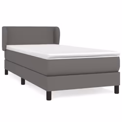 Giroletto a Molle con Materasso Grigio 100x200 cm in Similpellecod mxl 122024 - Vista aggiuntiva 2