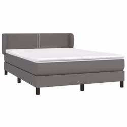 Giroletto a Molle con Materasso Grigio 140x190 cm in Similpellecod mxl 122025 - Vista aggiuntiva 3