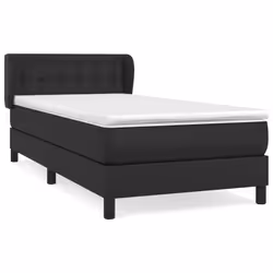 Giroletto a Molle con Materasso Nero 90x190 cm in Similpellecod mxl 74093 - Vista aggiuntiva 2