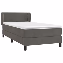 Giroletto a Molle con Materasso Grigio Scuro 90x190 cm Vellutocod mxl 122036 - Vista aggiuntiva 3