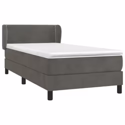 Giroletto a Molle con Materasso Grigio Scuro 100x200 cm Vellutocod mxl 74104 - Vista aggiuntiva 3