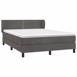 Giroletto a Molle con Materasso Grigio Scuro 140x190 cm Vellutocod mxl 74108 - Vista aggiuntiva 3
