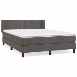 Giroletto a Molle con Materasso Grigio Scuro 140x200 cm Vellutocod mxl 98117 - Vista aggiuntiva 2