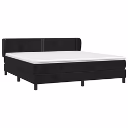 Giroletto a Molle con Materasso Nero 160x200 cm in Vellutocod mxl 98113 - Vista aggiuntiva 3