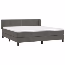 Giroletto a Molle con Materasso Grigio Scuro 180x200 cm Vellutocod mxl 122043 - Vista aggiuntiva 3